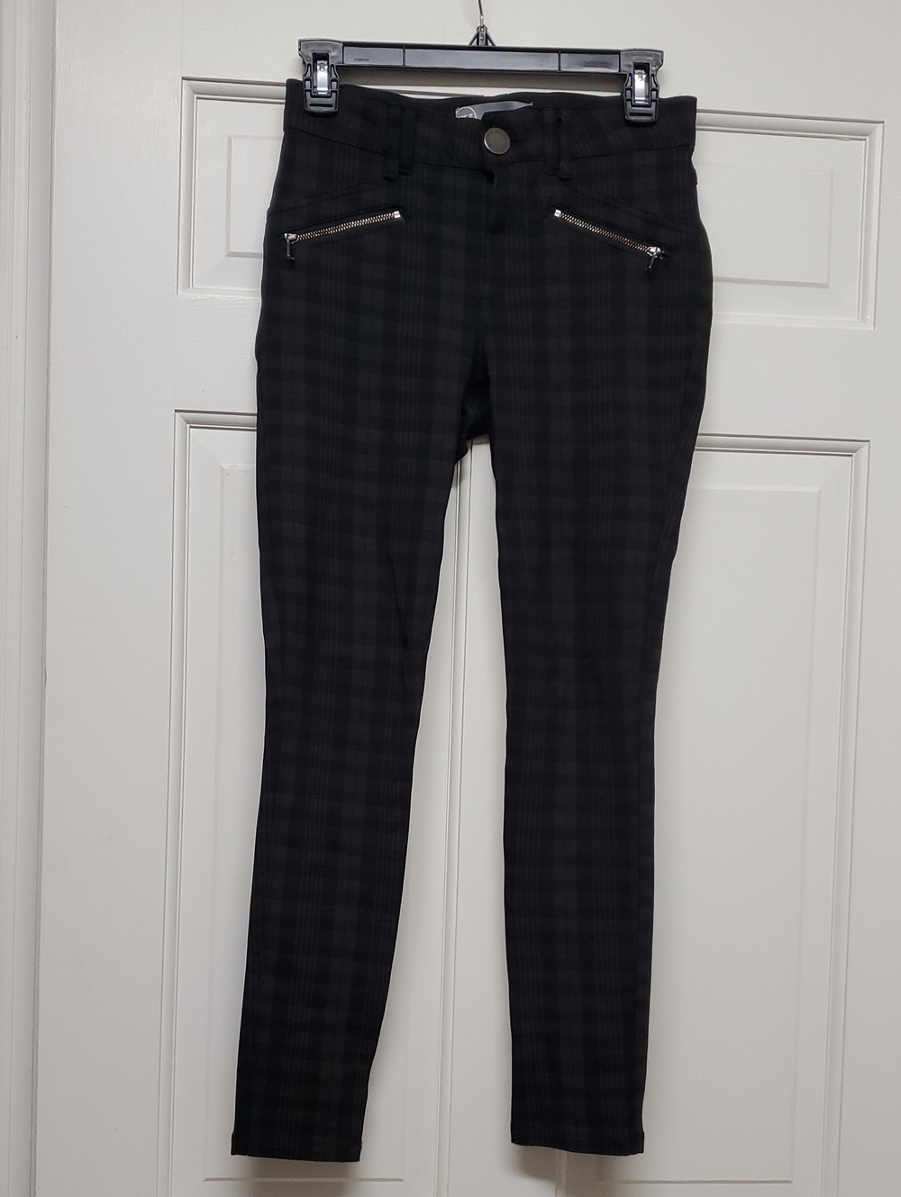 WIT & WISDOM Black Plaid Skinny Jeans Size 0P
